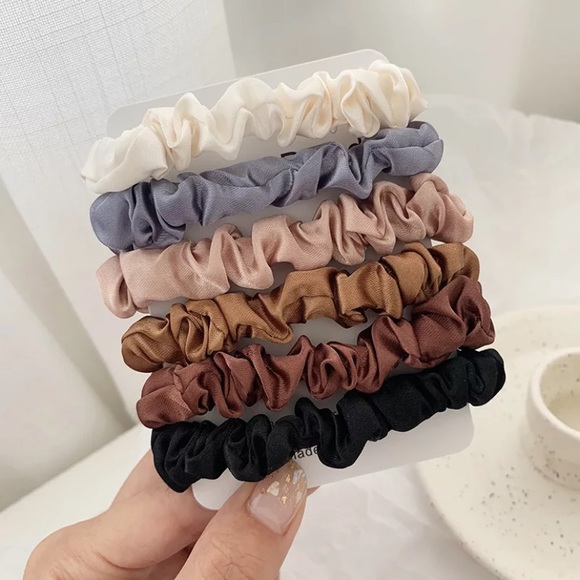 6 Pcs/Set Woman Fashion Scrunchies. Elastic Hairband Hair Accessories - Picture 4 of 5